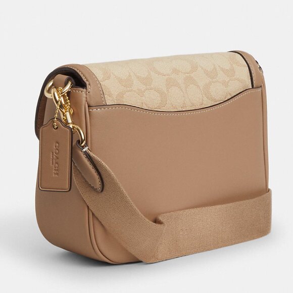 NTW COACH Amelia Saddle Bag With Signature Canvas - Picture 7 of 13